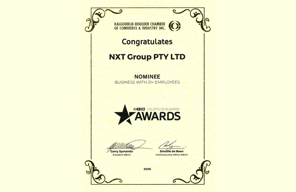 NXT Group Named Finalist in the 2026 Kalgoorlie-Boulder Business Awards